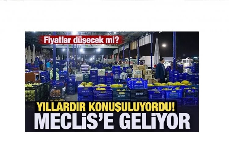 Fahiş Fiyata Engel Olacak Hal yasası Meclis'e geliyor