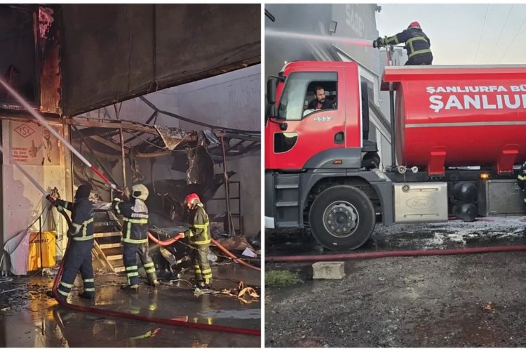 Şanlıurfa sanayi sitesinde yangın