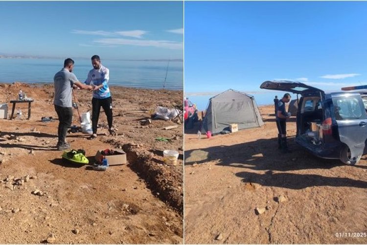 Bozova'da balıkçılar olta attılar