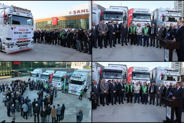 Şanlıurfa’dan Gazze’ye 4 TIR’lık Yardım Konvoyu Yola Çıktı