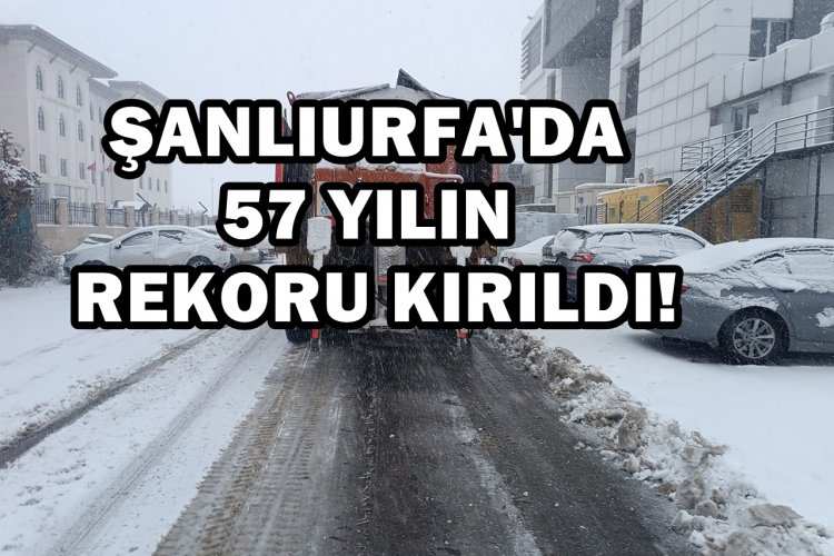 ŞANLIURFA'DA 57 YILIN REKORU KIRILDI! Yoğun Kar Yağışı Şehir Trafiğini Felç Etti