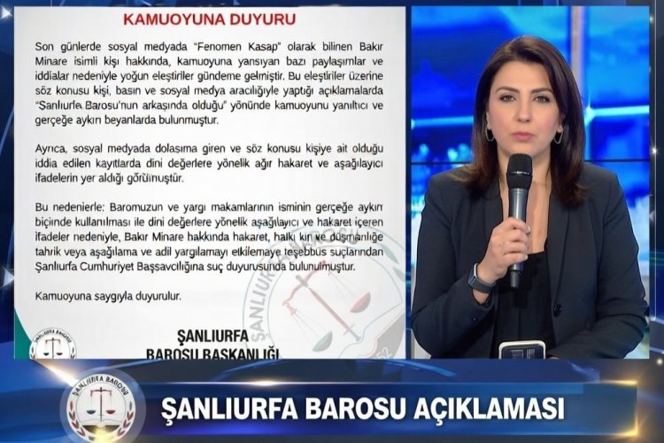 Şanlıurfa Barosu’ndan Fenomen Kasap Hakkında Suç Duyurusu: Baronun İsmini Alet Edemezsiniz
