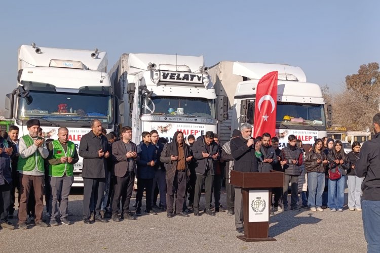 Şanlıurfa’dan Halep’e Gönül Köprüsü: 3 Yardım Tırı Dualarla Uğurlandı