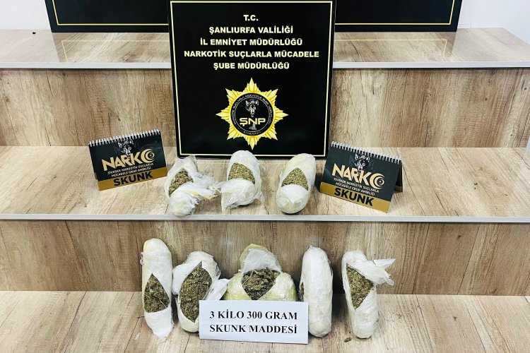 Şanlıurfa'da Narkotik Operasyonu: 3 Kilo 300 Gram Skunk Ele Geçirildi