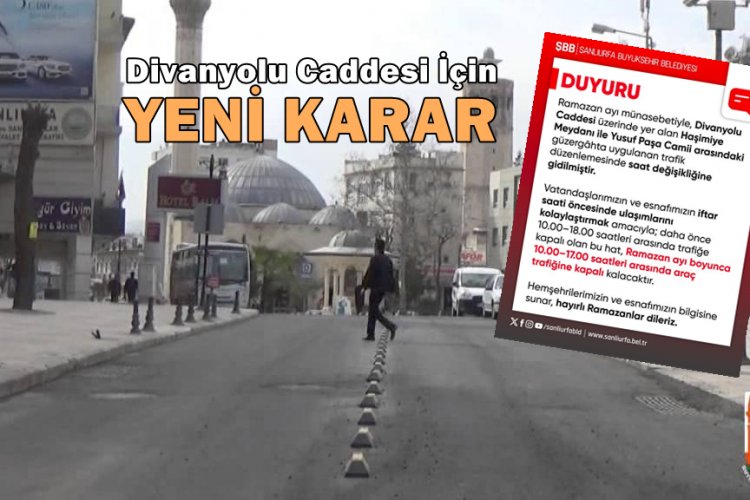 Şanlıurfa’da Ramazan Mesaisi: Divanyolu Caddesi’nde Trafik Saatlerine İftar Ayarı