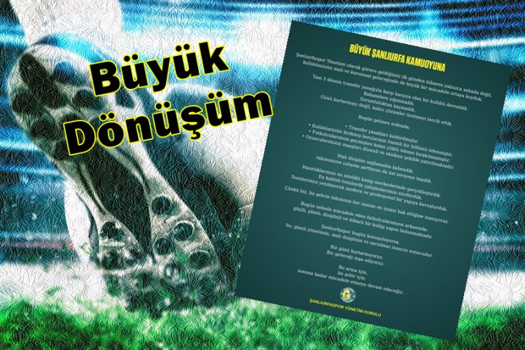Şanlıurfaspor’da Kurumsal Dönüşüm: Geleceğin Temellerini Atıyoruz