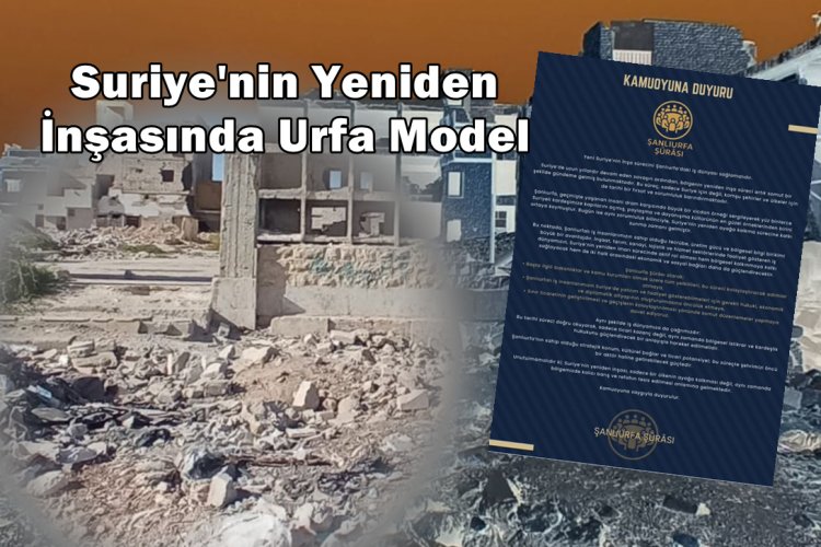 Şanlıurfa Şûrâsı’ndan Çağrı: Suriye’nin Yeniden İnşasında Urfa İş Dünyasına İnisiyatif Verilsin!