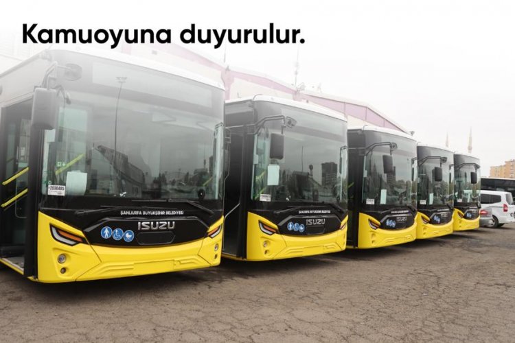 Şanlıurfa'da 1 Mayıs'ta Toplu Taşıma Ücretsiz Olacak