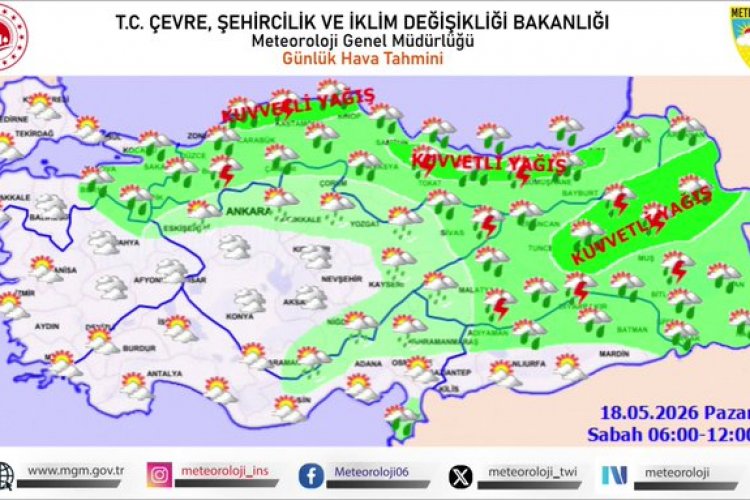 MGM’den Birçok Bölgeye Kuvvetli Yağış Uyarısı: Şanlıurfa’da Sıcaklık Değişmeyecek