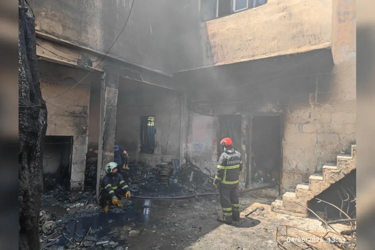 Motosiklet deposunda yangın çıktı