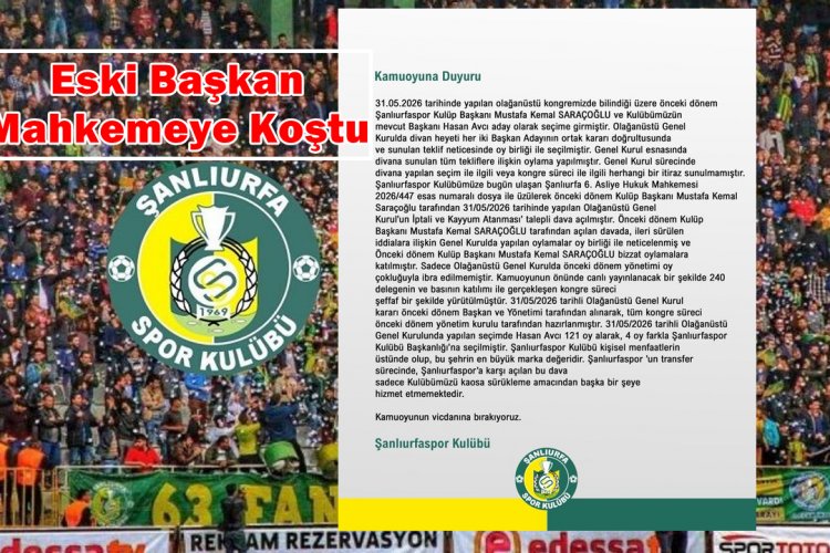 Şanlıurfaspor'da Seçim Krizi: Seçimi Kaybeden Başkan Dava Açtı, Kulübe Kayyum Talebi