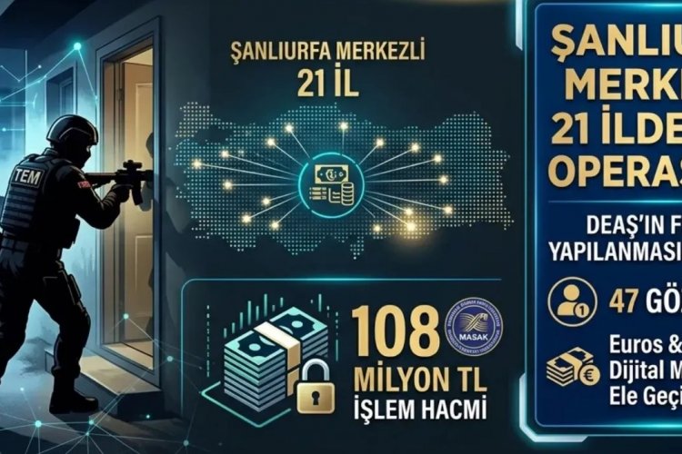 Şanlıurfa merkezli 21 ilde DEAŞ'ın finans yapılanmasına operasyon: 47 gözaltı