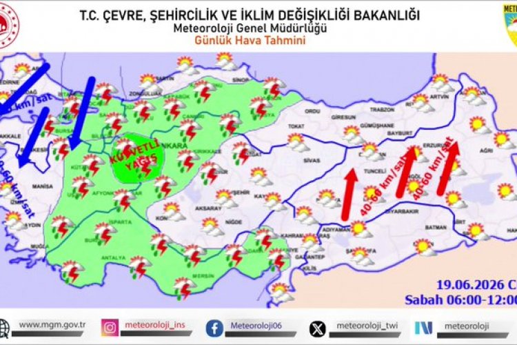 Bazı Bölgeler için Meteoroloji'den Kuvvetli Yağış ve Rüzgar Uyarısı!